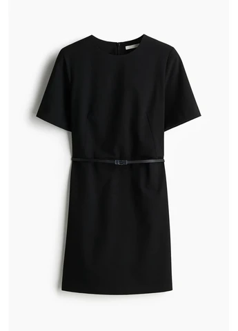 Черное кэжуал платье H&M однотонное