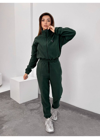 Жіночий теплий комбінезон із флісу Fashion зелений