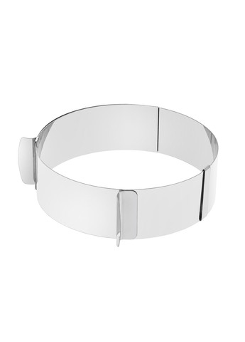 Раздвижная круглая форма кольцо для выпечки и сборки бенто-тортов и выкладки салатов 12-20 см 6.5 Master Class (293849514)