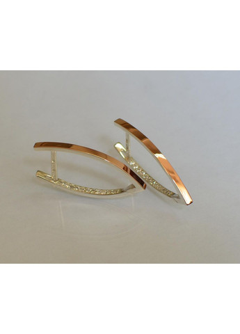 Серебряные серьги со вставками из золота Silver Style (367112251)