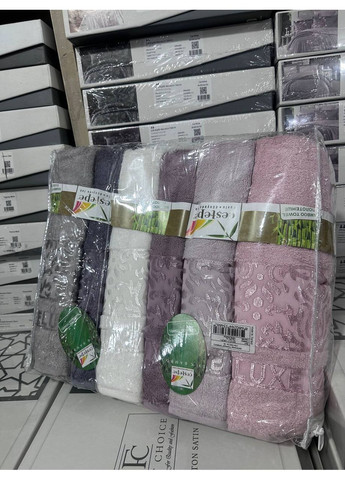 Полотенца банные 6 штук Vishnya комбинированный