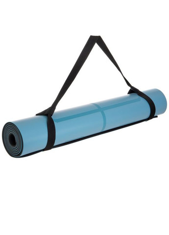 Коврик для йоги и фитнеса PU резина двухслойная 5мм FI-8307 (PU, RB, размер 183x68x0,5см, с разметкой, Record (361438486)