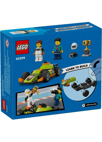 Конструктор City Зеленый автомобиль для гонок 56 деталей (60399) Lego (281425757)