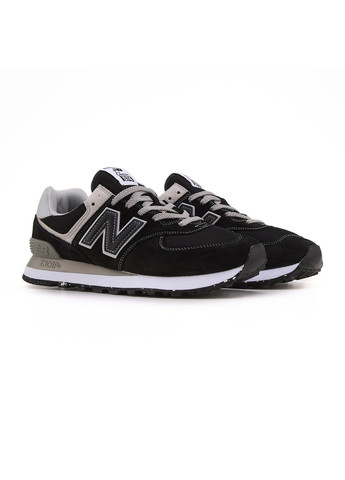 КРОСІВКИ ЖІНОЧІ NEW BALANCE 574 BLACK WHITE GREY НЬЮ БЕЛАНС 574 No Brand сірі демісезони (368885522)