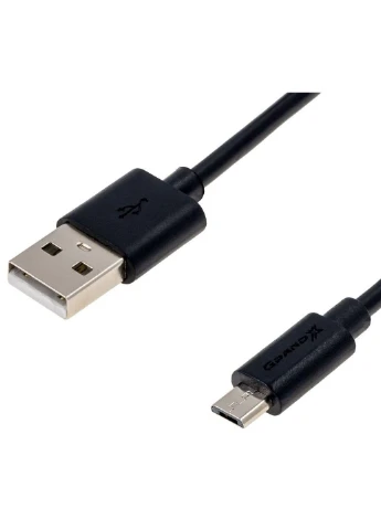 Кабель USB - micro USB (M/M), Cu, 2.5 м, Чорний (PM025B) Grand-X (394763619)