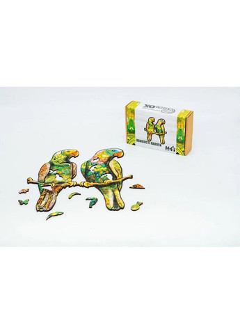 Фігурний дерев'яний пазл A4 Хвилясті папуги PuzA4-01212, 82 деталі PuzzleOK (330829209)