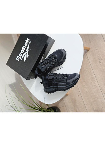 Черные демисезонные кроссовки мужские и женские reebok zig kinetica edge black | рибок зиг кинетика эдж черные No Brand