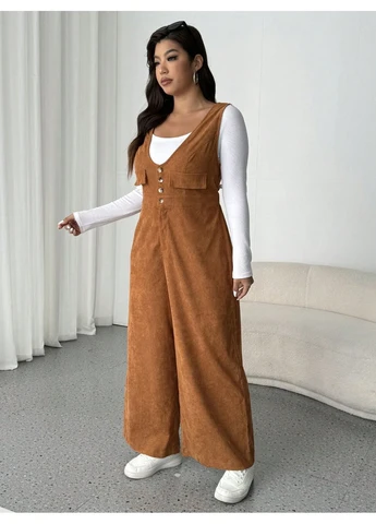 Комбінезон SHEIN однотонний коричневий