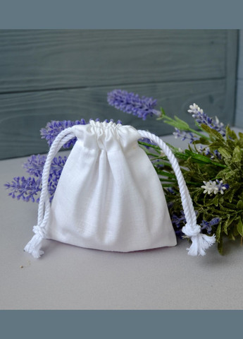 Эко мешочек белый для хранения и упаковки аксессуаров и украшений 10х10 см хлопчатобумажный шнур No Brand (329888983)