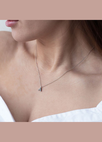 Серебряное колье с буквой Р 18972ч 45 Oniks (264023496)