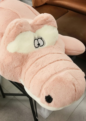 Велика м'яка іграшка крокодил рожевий 150 см плюшева подушка My Kigu (370434272)
