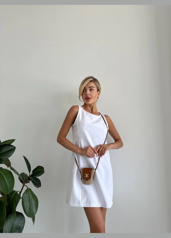 Білий ділова, кежуал сукня No Brand однотонна