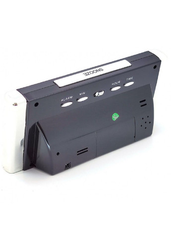 Часы цифровые светодиодные прямоугольные настольные проводные с будильником 210х94х53 мм (479395-Prob) Зеленая подсветка Unbranded (317619331)