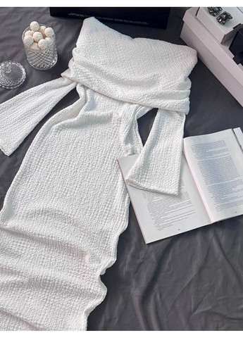 Молочное праздничный, кэжуал женское платье No Brand однотонное