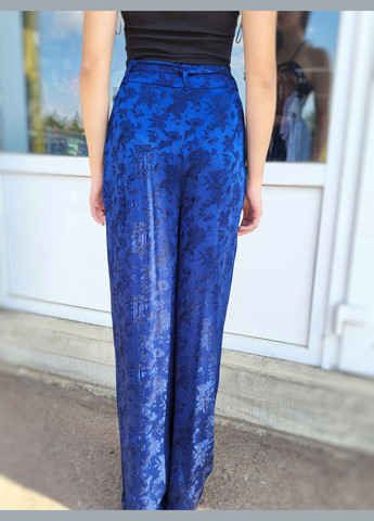 Брюки жіночі сині в квіти Zara (296809046)