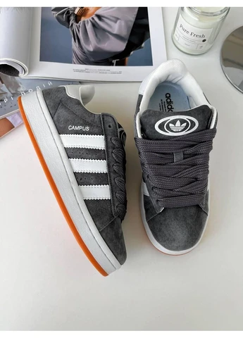 КРОССОВКИ ЖЕНСКИЕ ADIDAS CAMPUS DARK GREY АДИДАС КАМПУС ЧЕРНЫЕ No Brand чёрные демисезоны (391952029)