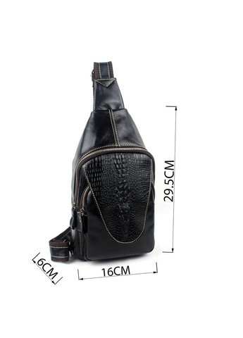 Сумка мужская на плечо 14760 Черная Vintage (329151129)