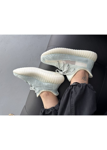 Белые демисезонные кроссовки мужские и женские adidas Yeezy 350 V2, Cloud White | Адідас Ізі 350