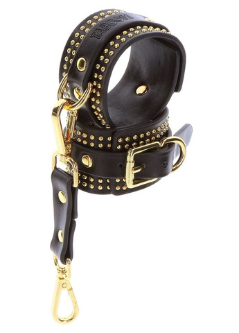 Поножи Vogue Studded Ankle Cuffs Set из веганской кожи, черные с золотистой фурнитурой Taboom (303910846)