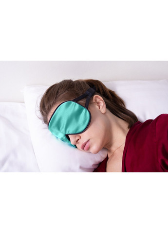 Маска для сну шовкова Чумацький Шлях з нековзкою резинкою в Подарунковій упаковці Бірюзовий (1093-02t) Фабрика Тиші (369550282)