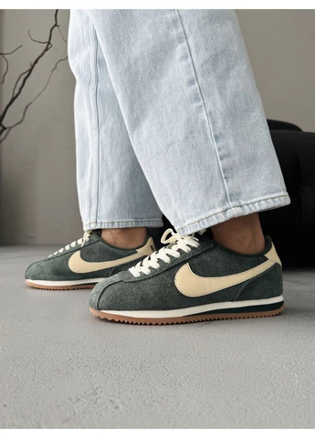 Зелені кросівки чоловічі nike cortez vintage green найк кортез зелені демісезон No Brand