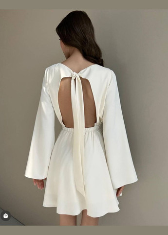 Молочное платье Garna однотонное