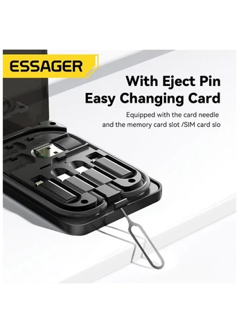Дата-кабель (ek20362) Essager USB charging cable set Treasure box 0.28m (392043617)