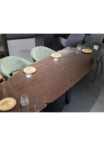 Стіл обідній розкладний EDGAR 160(240)*90 бронзовий/коричневий Intarsio (372178480)