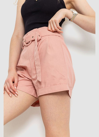 Шорты женские с ремнем и манжетом, цвет светло-фиолетовый, Ager (288750768)