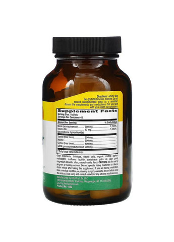Аминокислота GABA Relaxer, 90 таблеток Country Life (293418647)