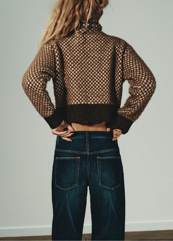 Коричневая демисезонная куртка Zara