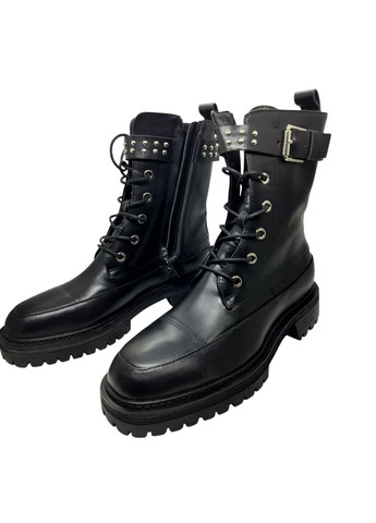 ботинки женские демисезонные черные высокие кожаные Givenchy