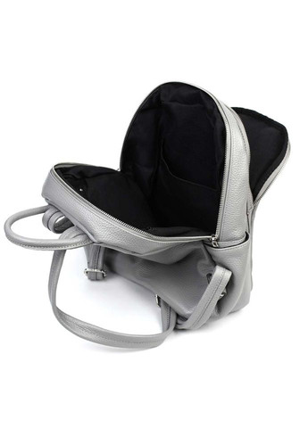 Кожаный женский рюкзак Italy - 02443_grey серый Virginia Conti (315772138)