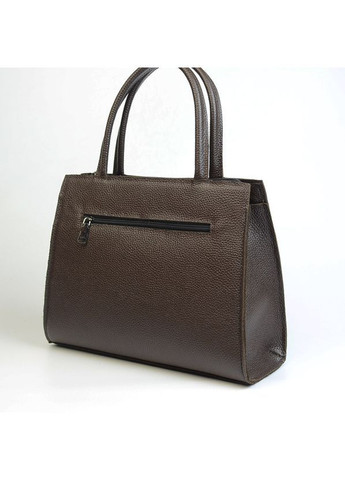 Сумка жіноча шкіряна саквояж каркасна для документів а4 темно-коричнева Serebro (371392445)