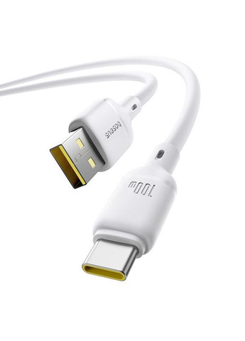Кабель Silky Series OS Fast Charging USB to Type C 100W (2m) Білий Baseus (369646596)