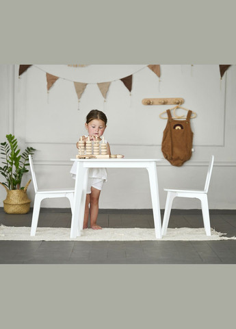 Детский столик и два стульчика для детей 2-4 лет Белый Tatoy (292867415)