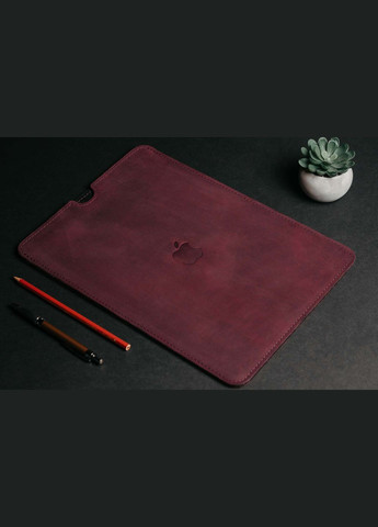 Кожаный чехол для MacBook FlatCase Бордовый Крейзи Хорс 15.6 Skin and Skin (290850391)