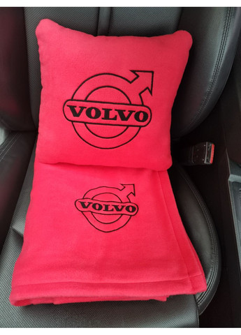 Плед и подушка в авто с логотипом "VOLVO" цвет флиса No Brand (369717455)