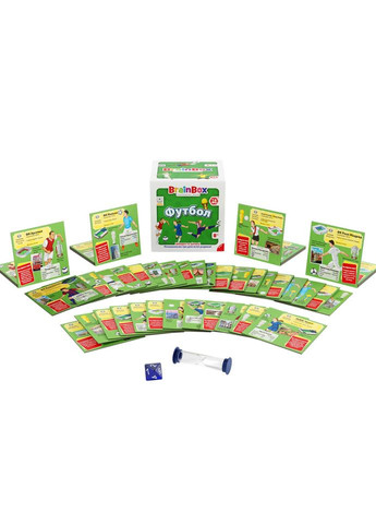 Карткова гра Brainbox "Футбол" BZZBRFB02UA 55 карток 1 гральний кубик Yago (343275890)