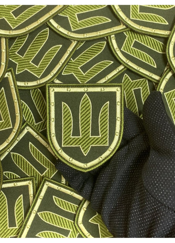 Шеврон СБУ. Трезубец полевой (Форма щит. На липучке) Размер 8x7см No Brand (369924485)