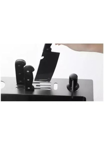 Черная кухонная мойка накладная с левым крылом 1.5 мм NB-6045(L) Nett NB-6045(R) (352730017)