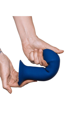 Двошаровий дилдо Hitsens 1 Blue, підходить для страпона, діаметр 4,5 см, довжина 17,7 см - CherryLove Adrien Lastic (332209882)