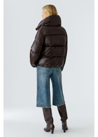 Коричневая демисезонная женская куртка коричневый Oui