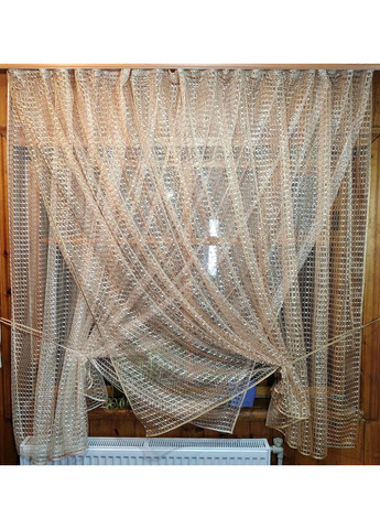 Кухонна фіранка Діна молочка + моко No Brand (372134112)