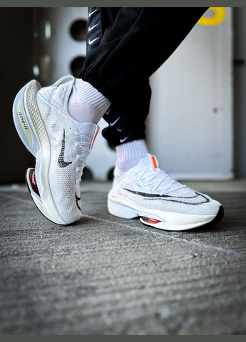 Білі Осінні кросівки чоловічі і жіночі nike air zoom alphafly next 2 white | найк аір зум білі No Brand