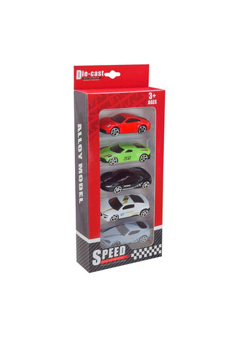 Набор из 5 металлических спортивных легковых машинок в ассортименте - No Brand YZ8864-04 (371926631)