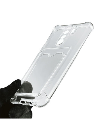 Чохол для Redmi Note 8 Pro з бронь кутами з кишенею для візиток карток k-pop на сяомі редмі нот 8 про прозорий Xiaomi (366023341)