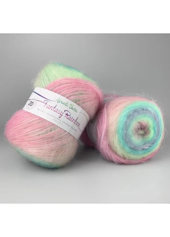 Пряжа Yarn Fantasy Rainbow (фентези рейнбов), упаковка 5 мотков по 100г (упаковка 500 грамм)) Avanti (391110266)