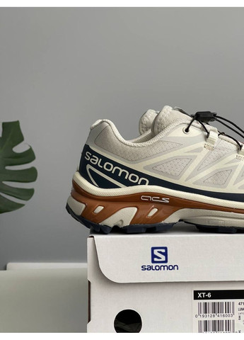 Білі Осінні кросівки чоловічі і жіночі salomon xt-6 soft ground white | саломон хт-6 софт граунд білі No Brand