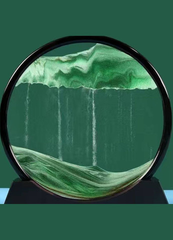 Картина 3Д Рухомий пісок Антистрес.Чорна рамка з зеленим кварцовим піском No Brand (289528495)